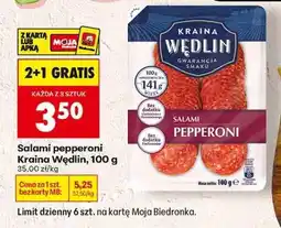 Biedronka Salami pepperoni Kraina Wędlin, 100 g oferta