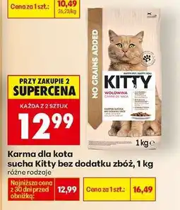 Biedronka Karma dla kota sucha Kitty bez dodatku zbóż 1 kg oferta
