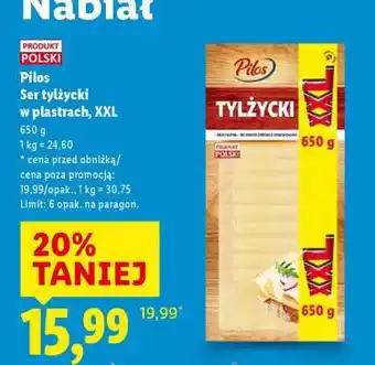 Lidl PILOS Ser tyłżycki w plastrach, XXL oferta