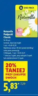 Lidl NATURELLA Podpaski Classic oferta