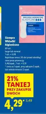 Lidl SIEMPRE Wkładki higieniczne oferta