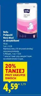 Lidl BELLA Podpaski Nova Maxi ze skrzydełkami oferta