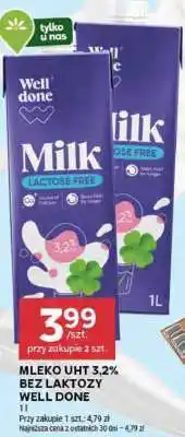 Stokrotka Market MLEKO UHT 3,2% BEZ LAKTOZY WELL DONE oferta