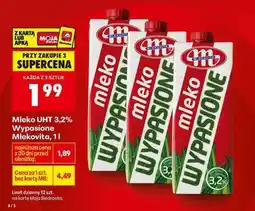 Biedronka Mleko UHT 3,2 Wypasione Mlekovita 1l oferta