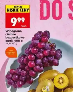 Biedronka Winogrono ciemne bezpestkowe opak . 400 g oferta