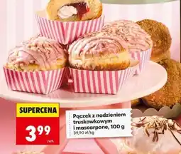 Biedronka Pączek z nadzieniem truskawkowym i mascarpone, 100 g oferta