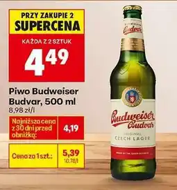 Biedronka Piwo Budweiser Budvar 500 ml oferta