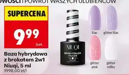 Biedronka Baza hybrydowa z brokatem 2w1 Niuqi, 5 ml oferta