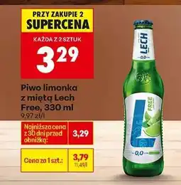 Biedronka Piwo limonka z miętą Lech Free, 330 ml oferta