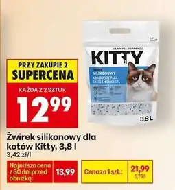 Biedronka Żwirek silikonowy dla kotów Kitty, 3,8 l oferta