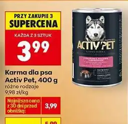 Biedronka Karma dla psa Activ Pet, 400 g oferta