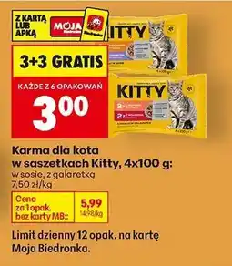 Biedronka Karma dla kota w saszetkach Kitty, 4x100 g oferta