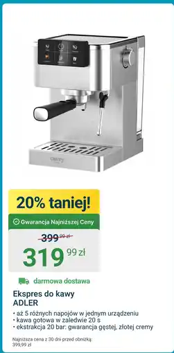 ERLI Ekspres do kawy Adler oferta