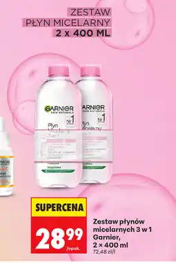 Biedronka Zestaw płynów micelarnych 3 w 1 Garnier oferta