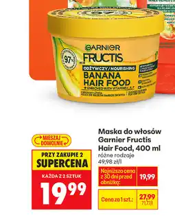 Biedronka Garnier Fructis Hair Food, 400 ml (Banana) oferta