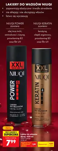 Biedronka Lakier do włosów Niuqi Power oferta