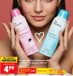 Biedronka Antyperspirant lub dezodorant w sprayu Be Beauty oferta
