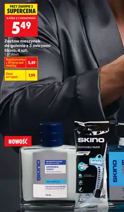 Biedronka Zestaw maszynek do golenia z 3 ostrzami Skino, 4 szt oferta