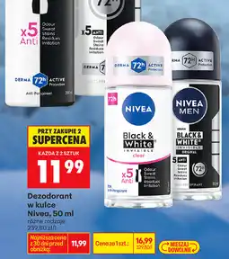 Biedronka Nivea Men Black & White Invisible Deodorant Roll-on oferta
