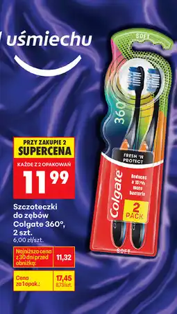 Biedronka Colgate 360° szczoteczki do zębów (2 szt.) oferta