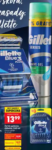 Biedronka Żel do golenia Gillette oferta