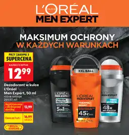 Biedronka Dezodorant w kulce L’Oréal Men Expert oferta