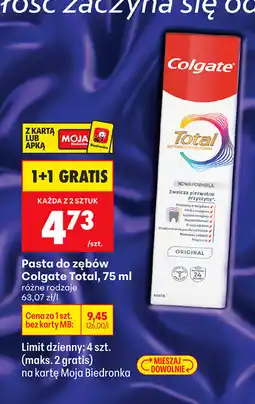 Biedronka Colgate Total pasta do zębów oferta