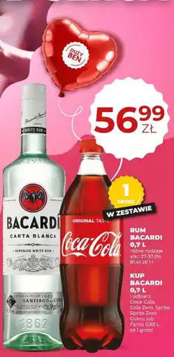 Duży Ben Rum Bacardi 0,7 L + Coca-Cola 0,85 L (w zestawie) oferta