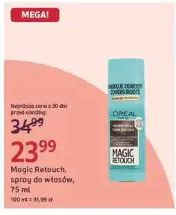 Rossmann Spray do retuszu odrostów ciemny brąz L'oreal Magic Retouch oferta