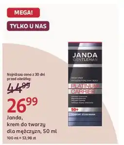 Rossmann Krem do twarzy na dzień i noc 50+ platinum carrier Janda Gentleman oferta