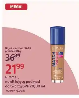 Rossmann Podkład spf 20 nr 200 soft beige Rimmel Match Perfection oferta