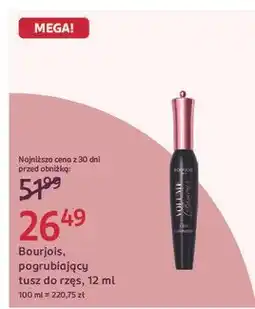 Rossmann Tusz do rzęs black Bourjois Volume Glamour Mascara Ultra-Volumateur oferta