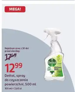 Rossmann Spray do powierzchni antybakteryjny o zapachu limonki z miętą Dettol oferta