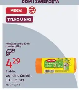 Rossmann Worki na śmieci z taśmą ściągającą 30 l Rubin Licht oferta