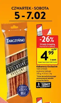 Intermarche Kabanosy drobiowe Tarczyński Exclusive oferta