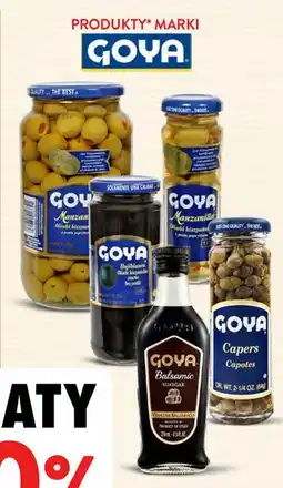 Intermarche Oliwki i inne produkty marki Goya (olives, capers, vinegar) oferta