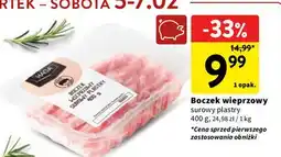 Intermarche Boczek wieprzowy plastry Haga oferta