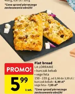 Intermarche Flat bread LA LORRAINE (kurczak kebab / vege feta) oferta