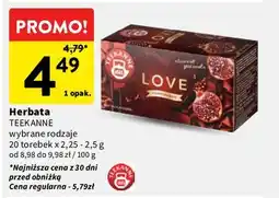 Intermarche Herbata TEKANNE wybrane rodzaje oferta