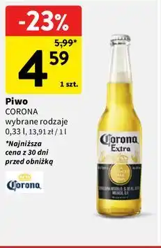 Intermarche Piwo CORONA (wybrane rodzaje) oferta