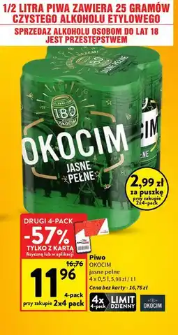 Intermarche Piwo Okocim Jasne Pełne oferta