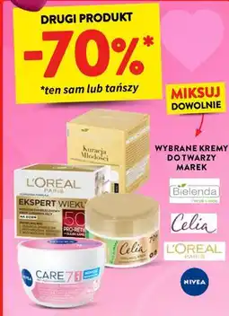 Intermarche Wybrane kremy do twarzy (L'Oreal, Bielenda, Celia, Nivea) oferta