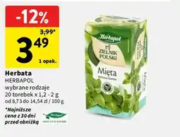 Intermarche Herbata HERBAPOL wybrane rodzaje oferta