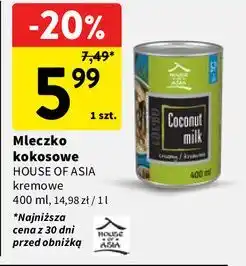 Intermarche Mleczko kokosowe HOUSE OF ASIA oferta