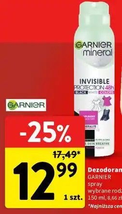Intermarche Garnier Mineral Deodorant oferta
