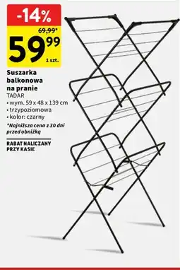 Intermarche Suszarka balkonowa na pranie Tadar oferta