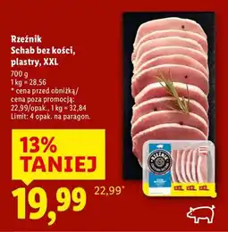 Lidl Schab bez kości, plastry, XXL Rzeźnik oferta