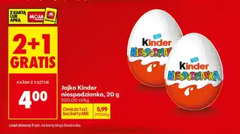 Biedronka Jajko niespodzianka Kinder oferta