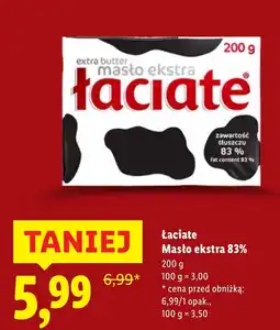 Lidl Masło Łaciate oferta