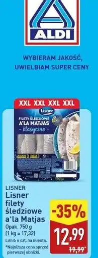 ALDI LISNER filety śledziowe a'la Matjas oferta